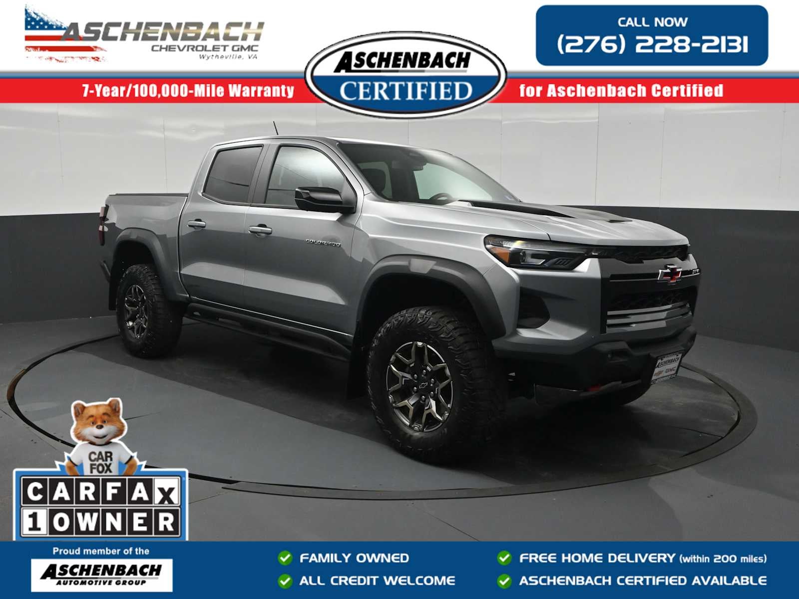 Sterling Gray Metallic 2024 Chevrolet Colorado Pickup Truck Four-Wheel Drive Automatic