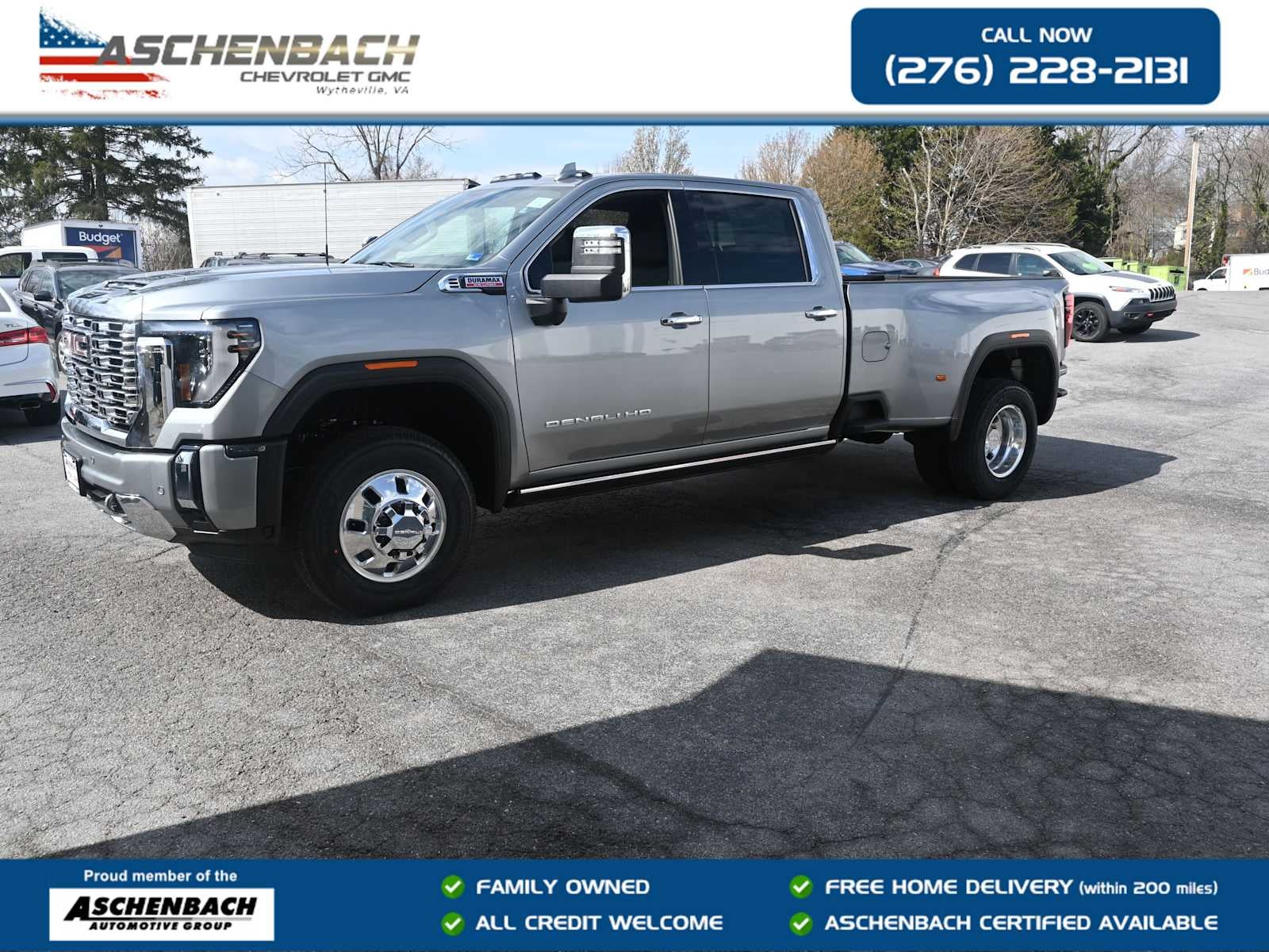 Sterling Metallic 2026 GMC Sierra 3500HD Denali Crew Cab LB DRW 4WD Pickup Truck Four-Wheel Drive Automatic