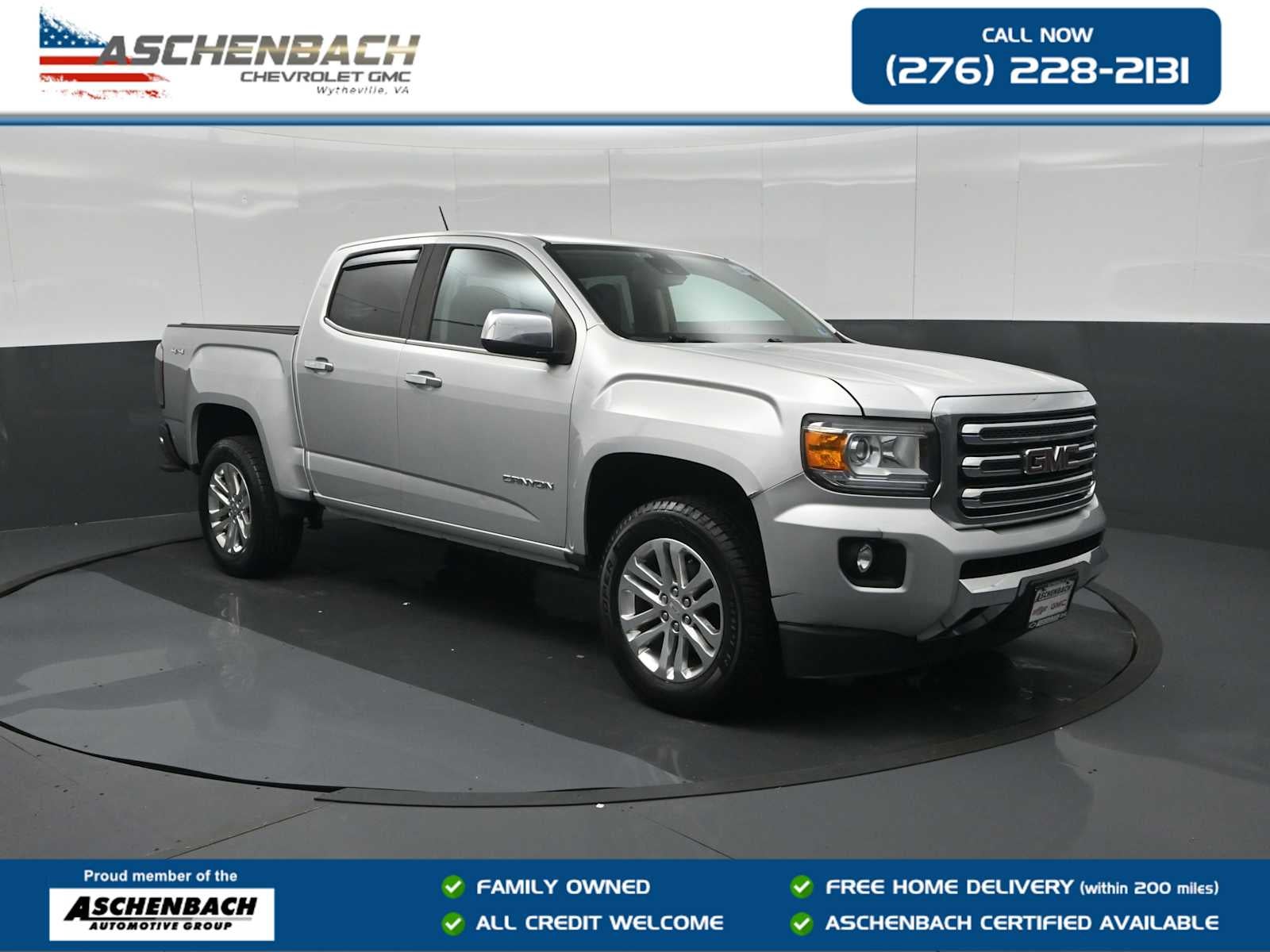 Quicksilver Metallic 2018 GMC Canyon Pickup Truck Four-Wheel Drive Automatic