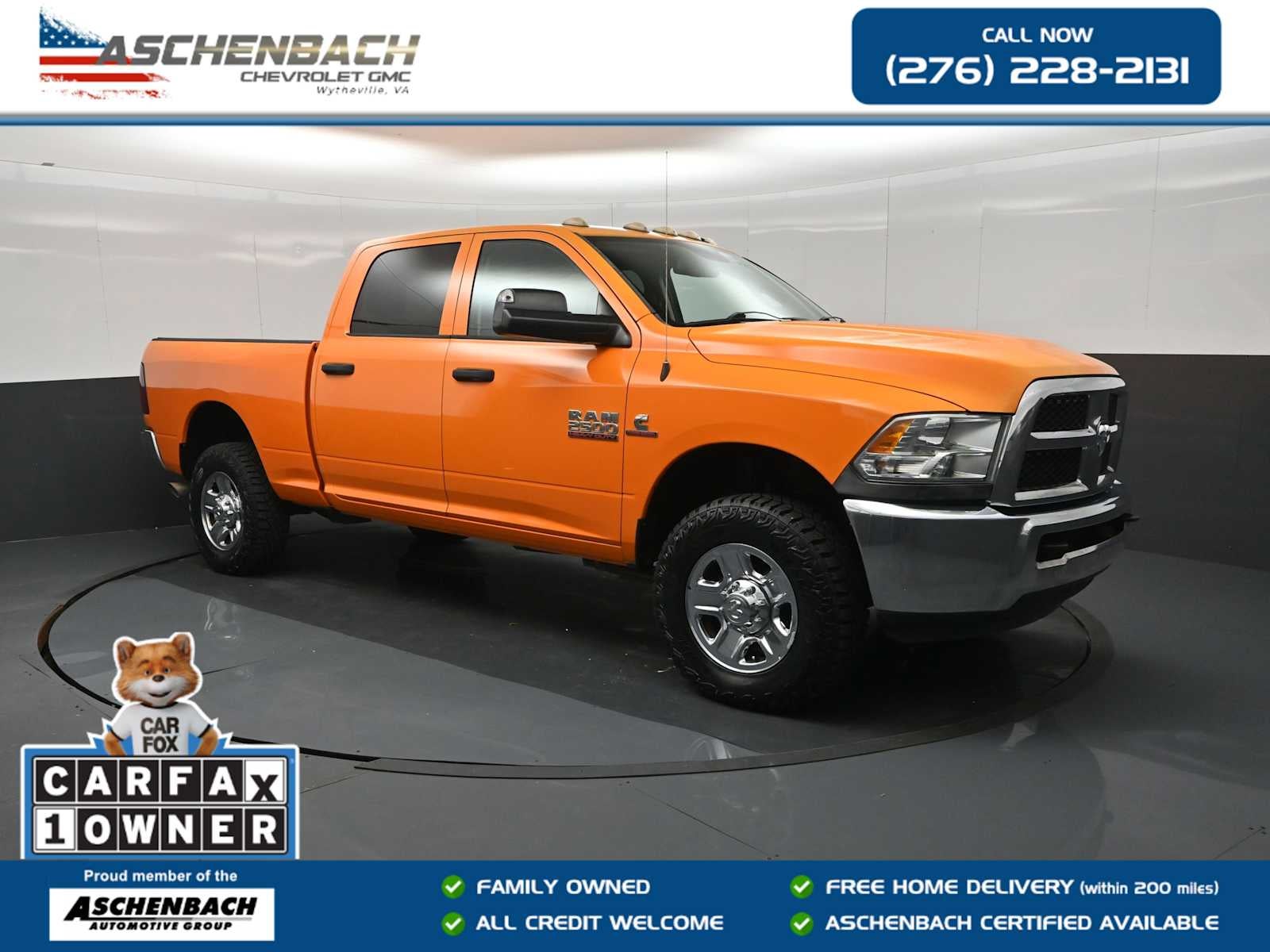  2015 RAM 2500 Tradesman Crew Cab 4WD Pickup Truck Four-Wheel Drive Automatic