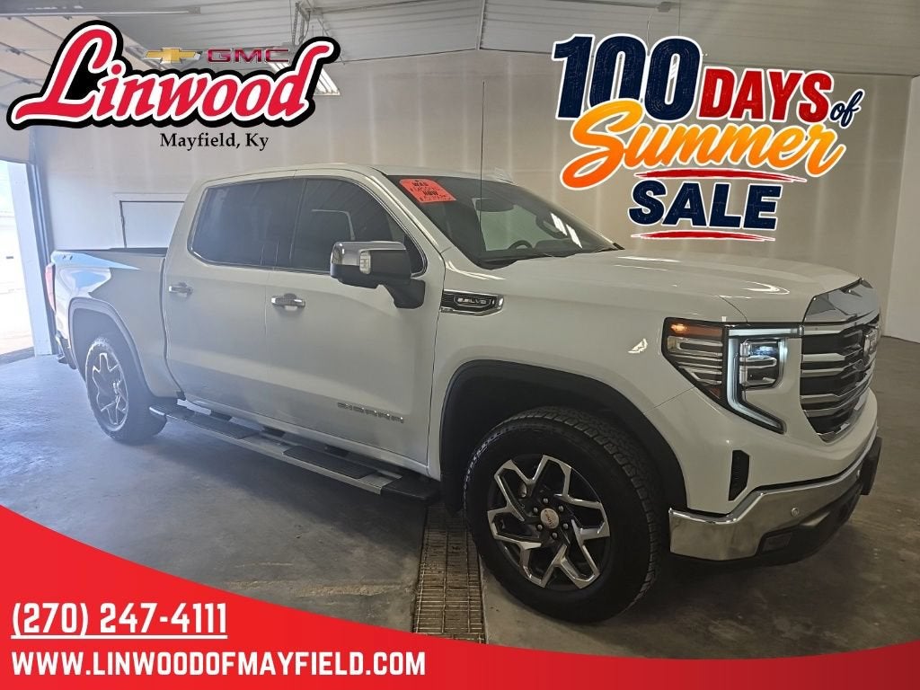 Glacier White Tricoat 2026 GMC Sierra 1500 Pickup Truck Four-Wheel Drive Automatic