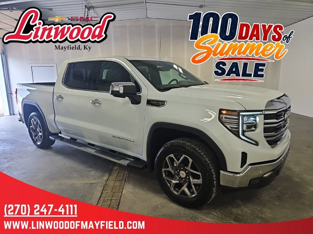 Glacier White Tricoat 2026 GMC Sierra 1500 Pickup Truck Four-Wheel Drive Automatic