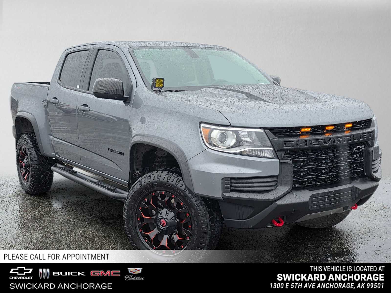 Gray (Satin Steel Metallic) 2022 Chevrolet Colorado Pickup Truck Four-Wheel Drive Automatic