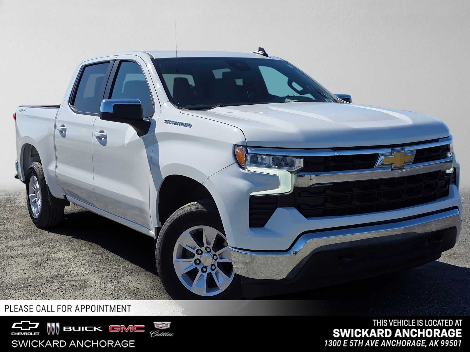 Summit White 2026 Chevrolet Silverado 1500 Pickup Truck Four-Wheel Drive Automatic