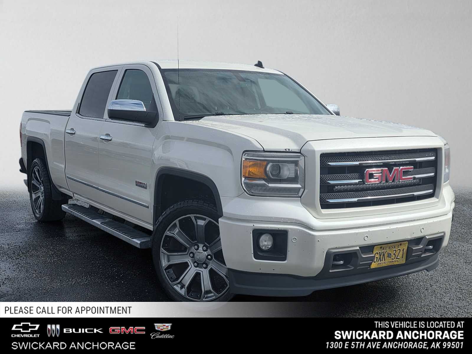 White Diamond Tricoat 2014 GMC Sierra 1500 Pickup Truck Four-Wheel Drive Automatic