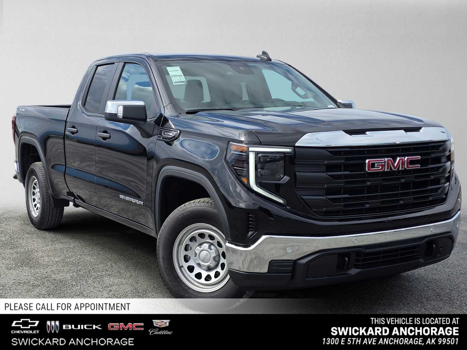 Onyx Black 2026 GMC Sierra 1500 Pickup Truck Four-Wheel Drive Automatic