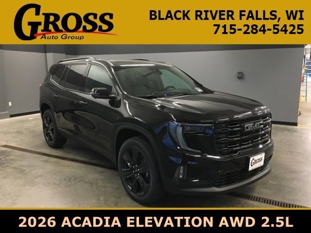 Black (Ebony Twilight Metallic) 2026 GMC Acadia Elevation AWD SUV / Crossover Four-Wheel Drive Automatic