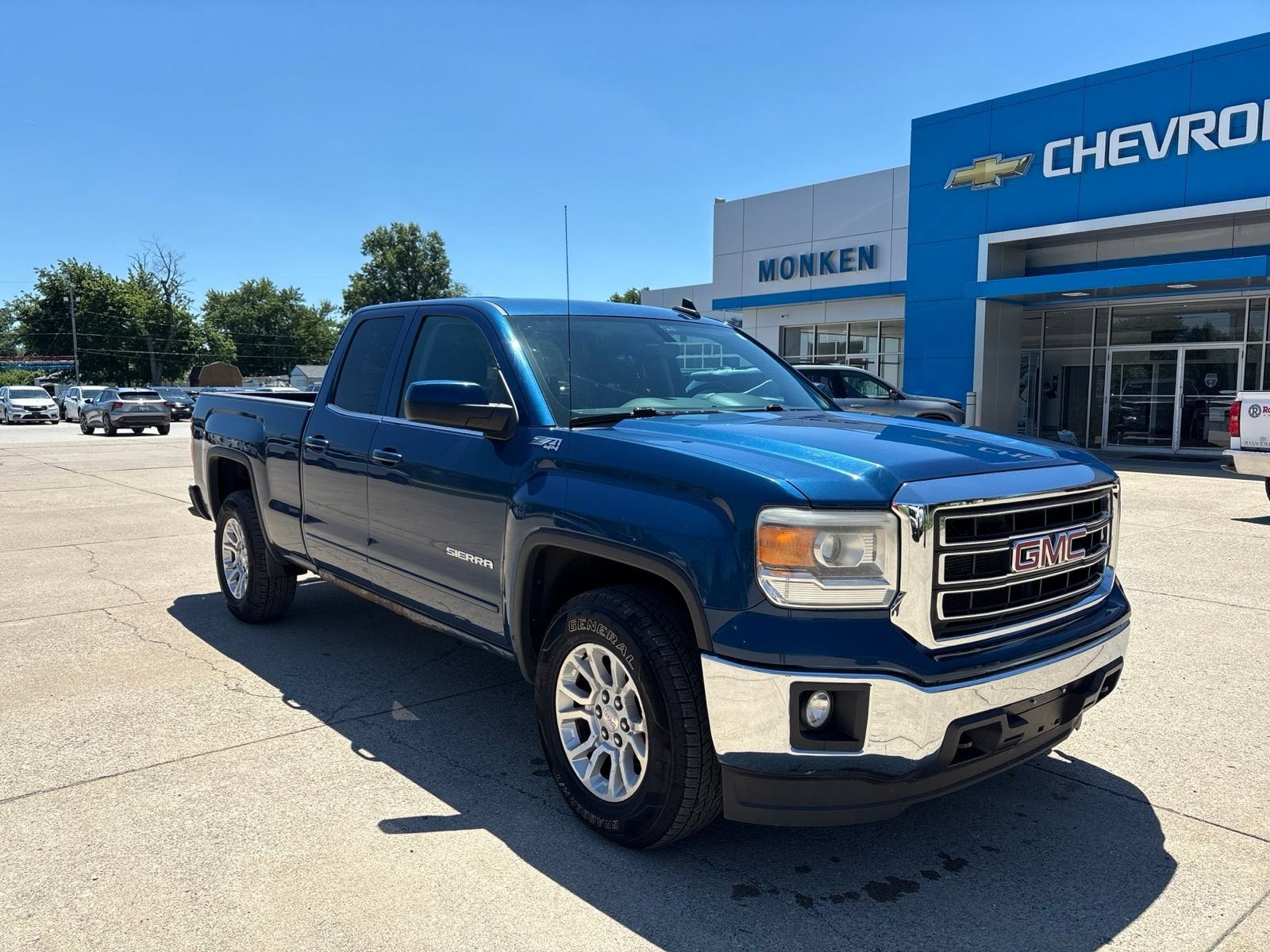 Stone Blue Metallic 2015 GMC Sierra 1500 Pickup Truck Four-Wheel Drive Automatic