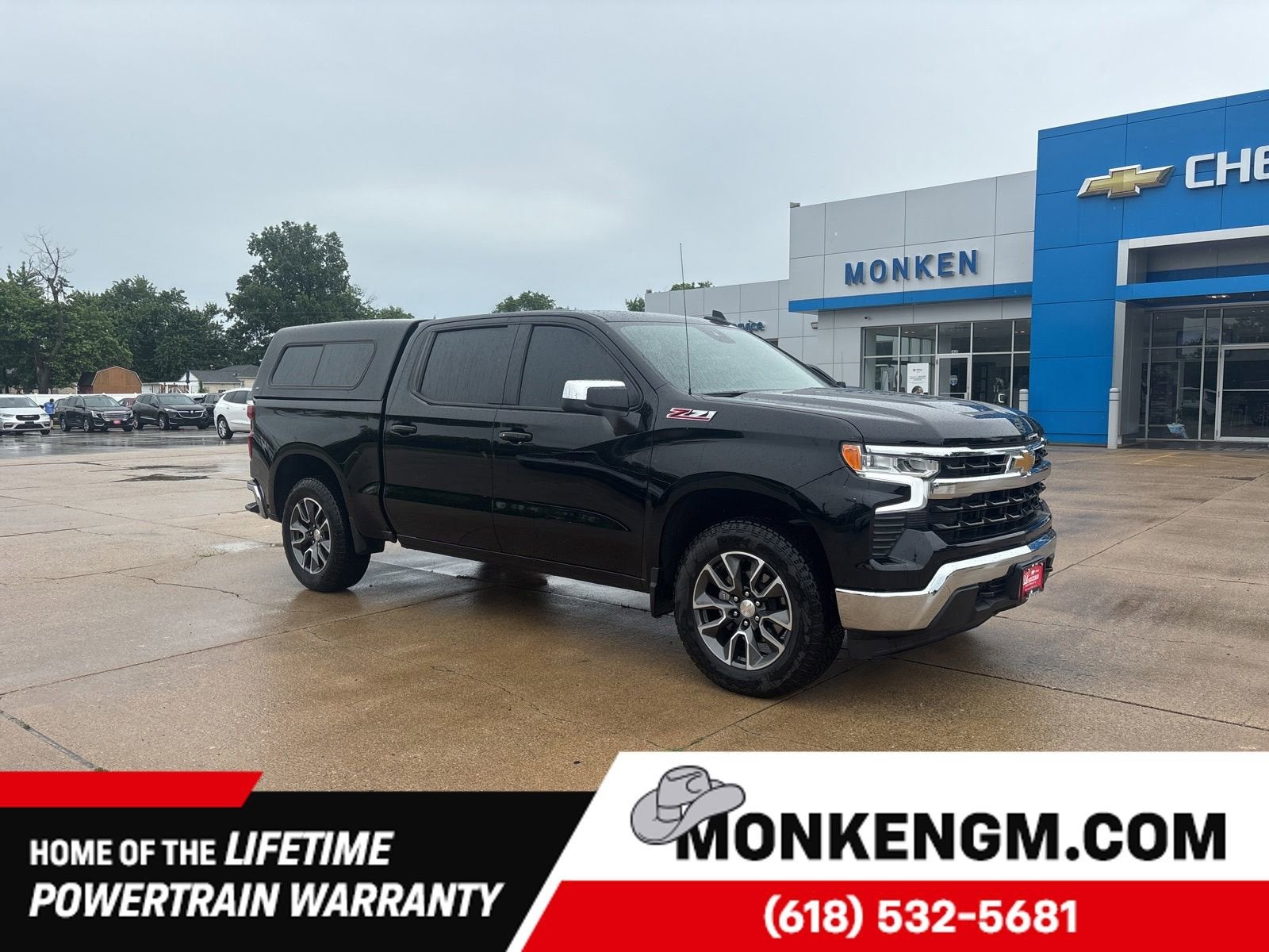 Black 2024 Chevrolet Silverado 1500 LT Crew Cab 4WD Pickup Truck Four-Wheel Drive Automatic