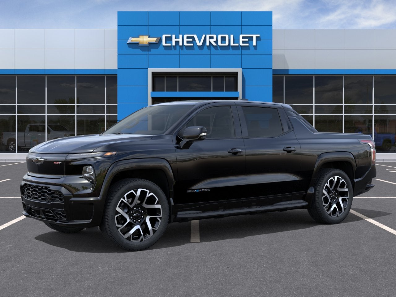 Black 2025 Chevrolet Silverado EV Pickup Truck All-Wheel Drive 1-Speed Automatic