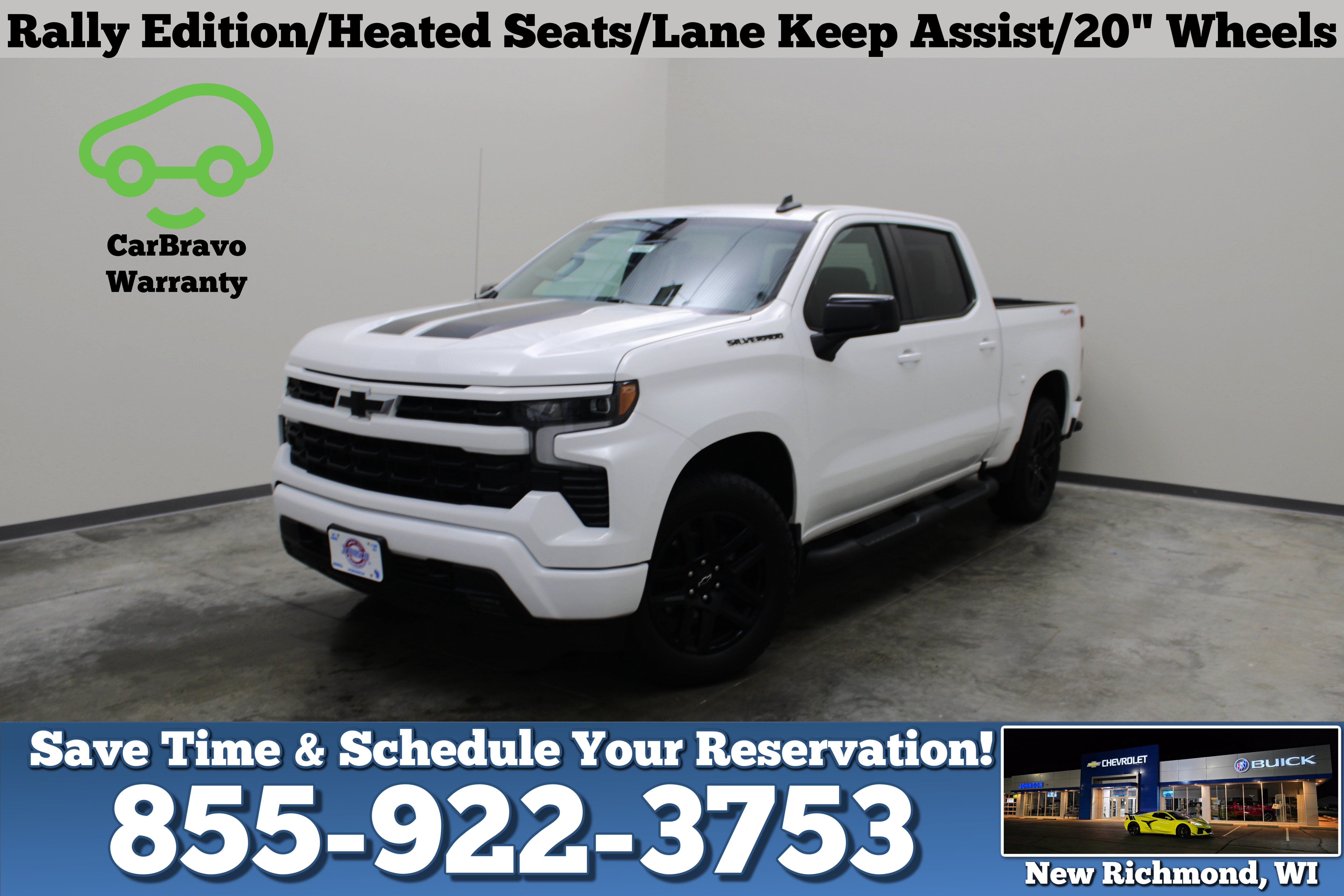 Summit White 2023 Chevrolet Silverado 1500 Pickup Truck Four-Wheel Drive Automatic