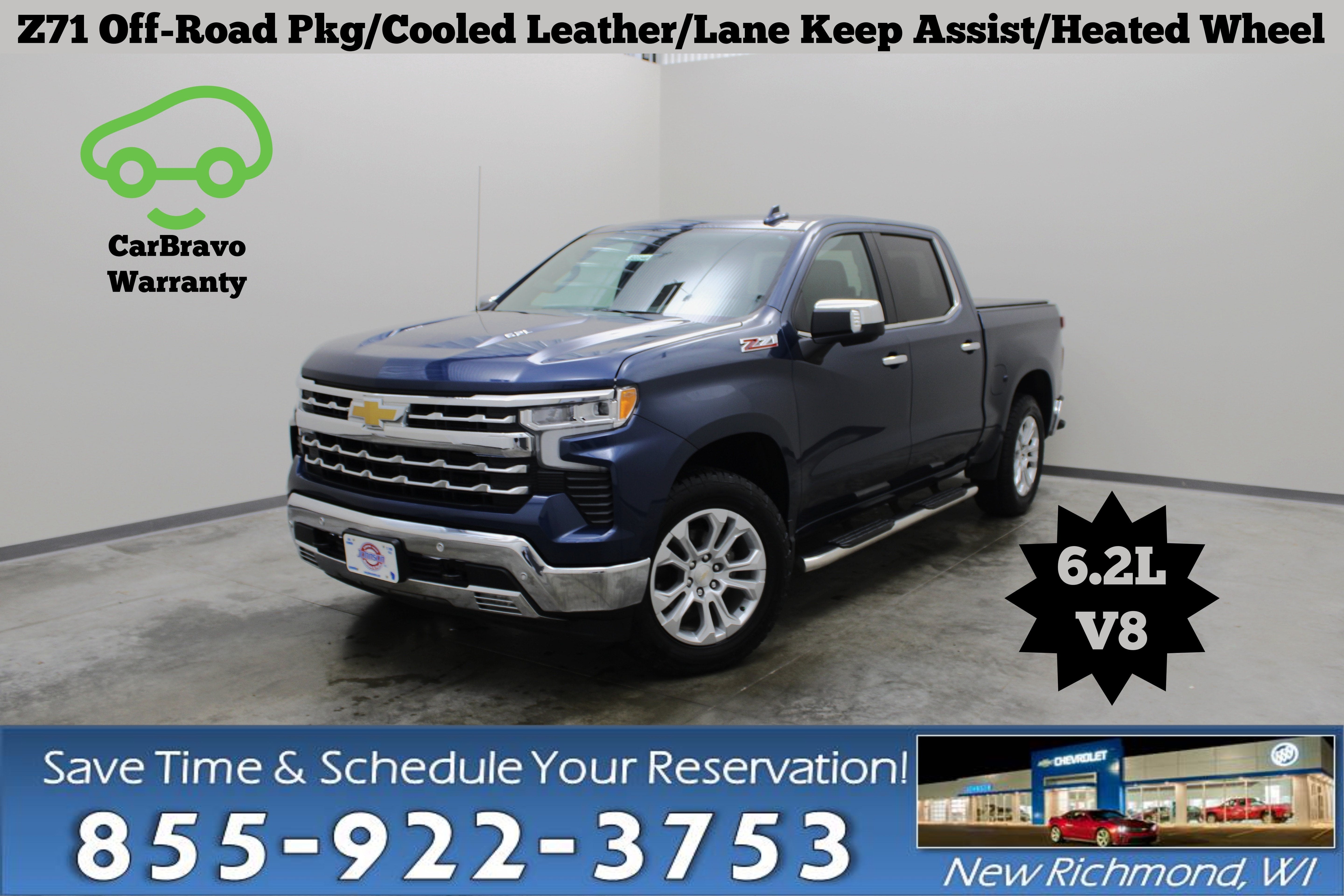 Northsky Blue Metallic 2023 Chevrolet Silverado 1500 Pickup Truck Four-Wheel Drive Automatic