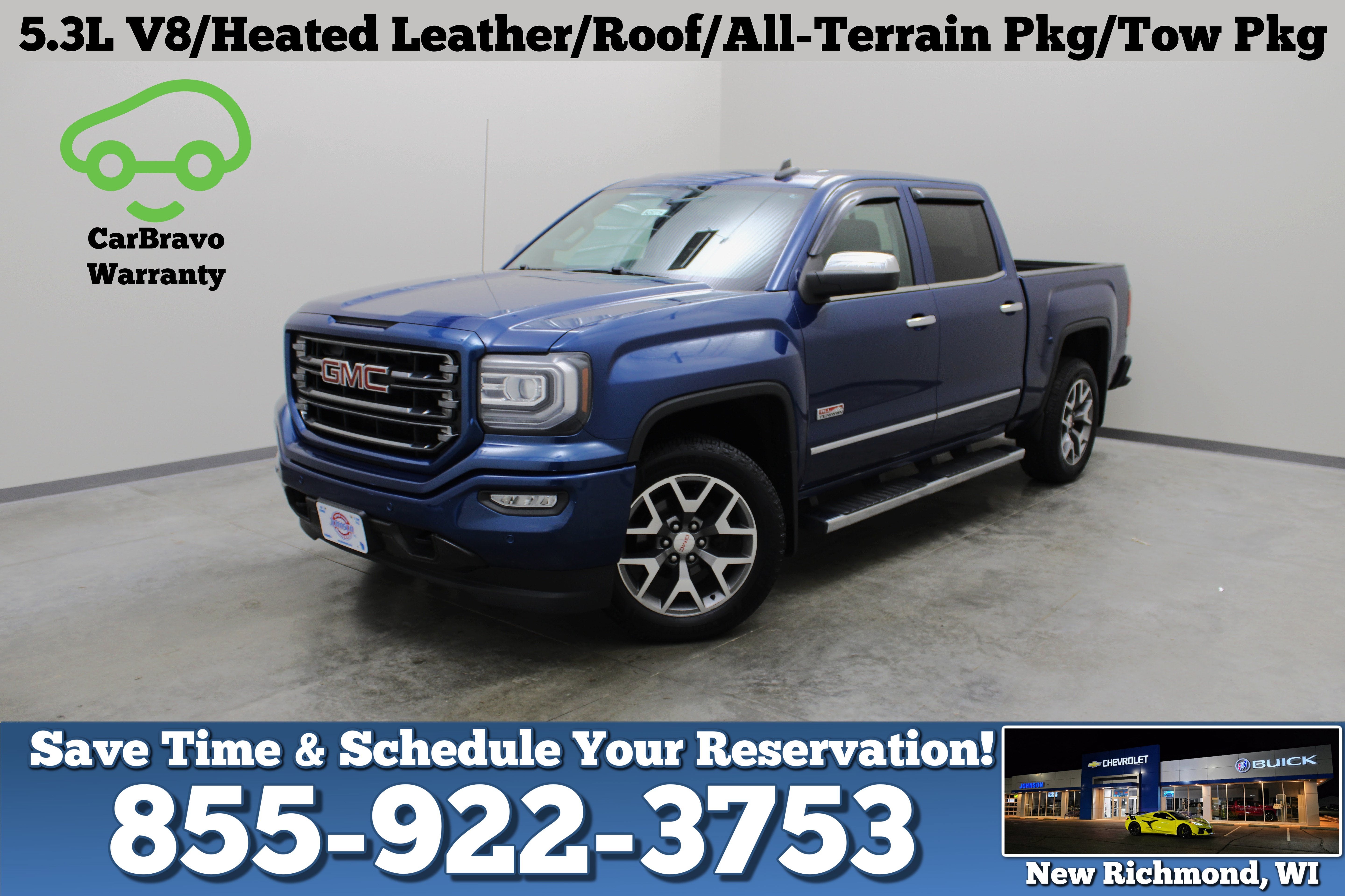 Stone Blue Metallic 2016 GMC Sierra 1500 Pickup Truck Four-Wheel Drive Automatic