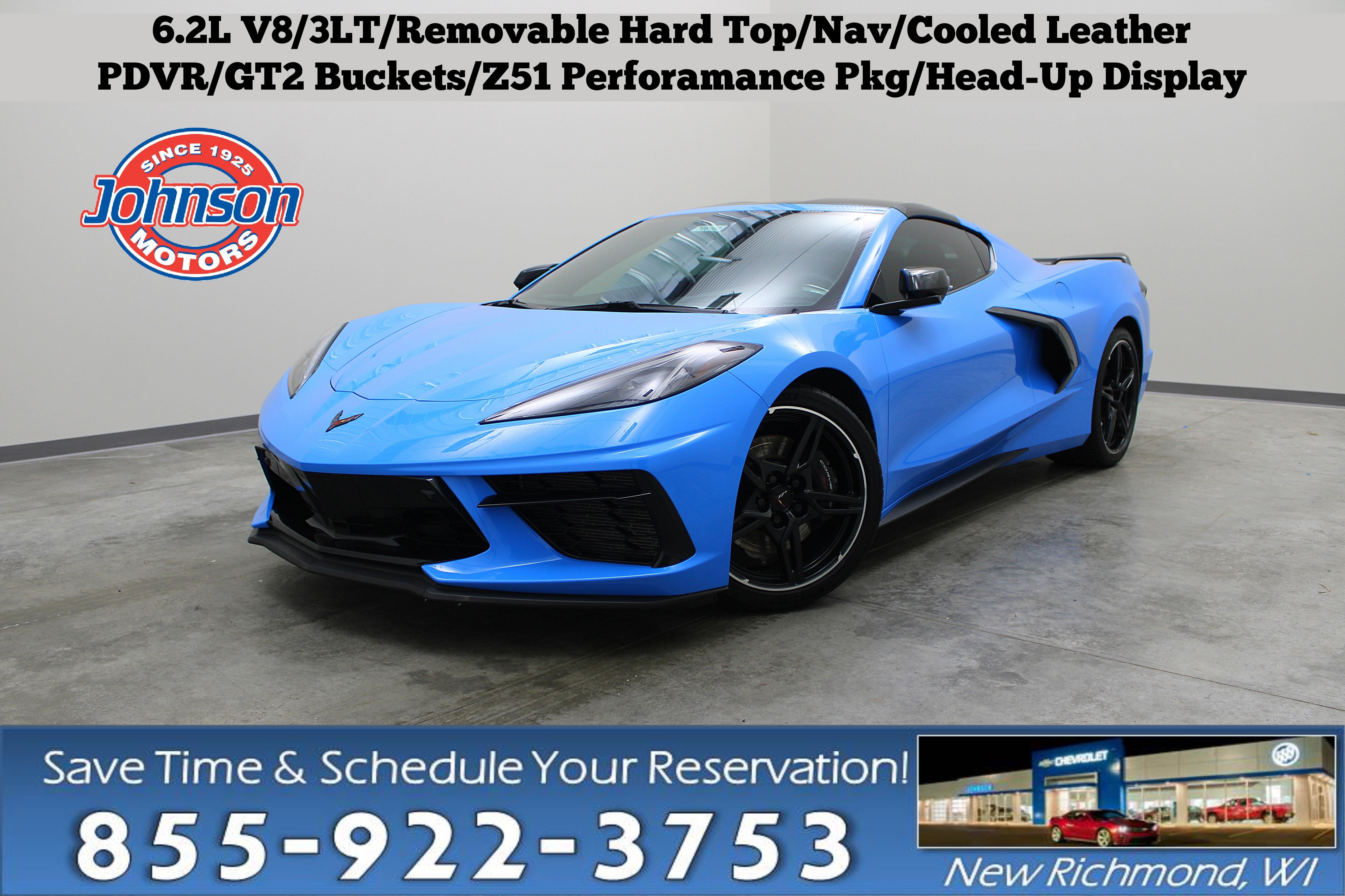 Rapid Blue 2021 Chevrolet Corvette Coupe Rear-Wheel Drive Automatic