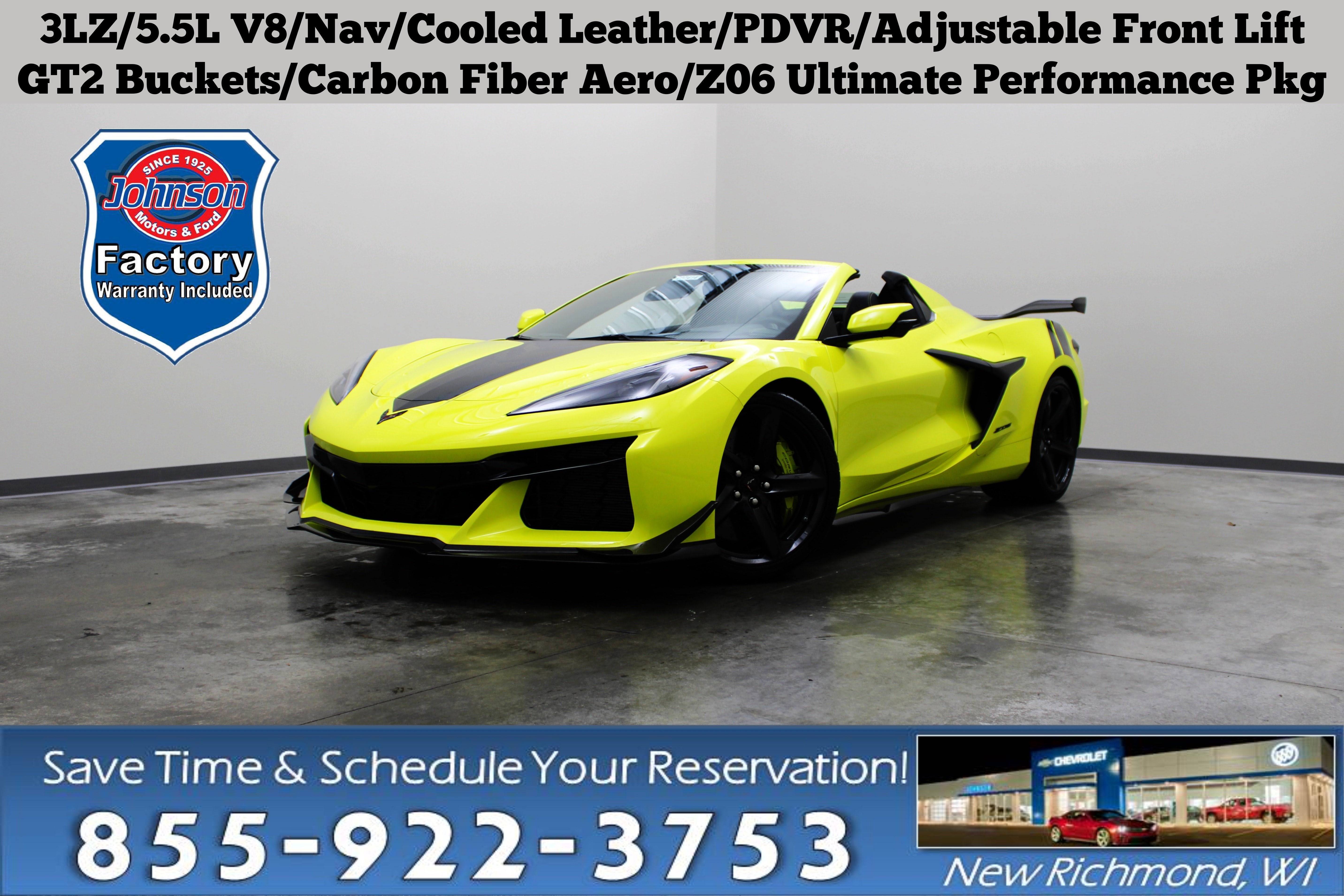 Accelerate Yellow Metallic 2023 Chevrolet Corvette Convertible Rear-Wheel Drive Automatic