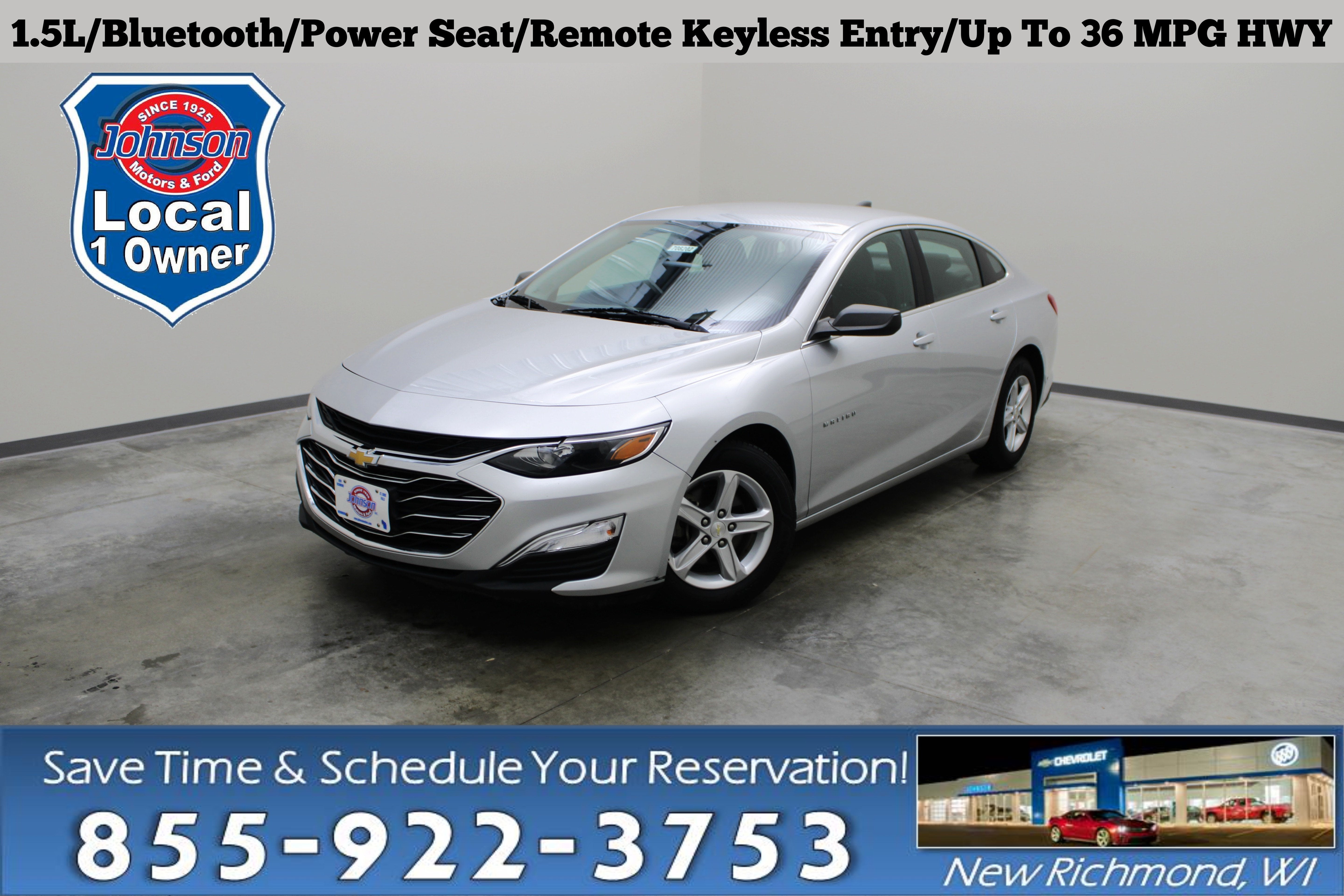 Silver Ice Metallic 2020 Chevrolet Malibu Sedan Front-Wheel Drive Automatic
