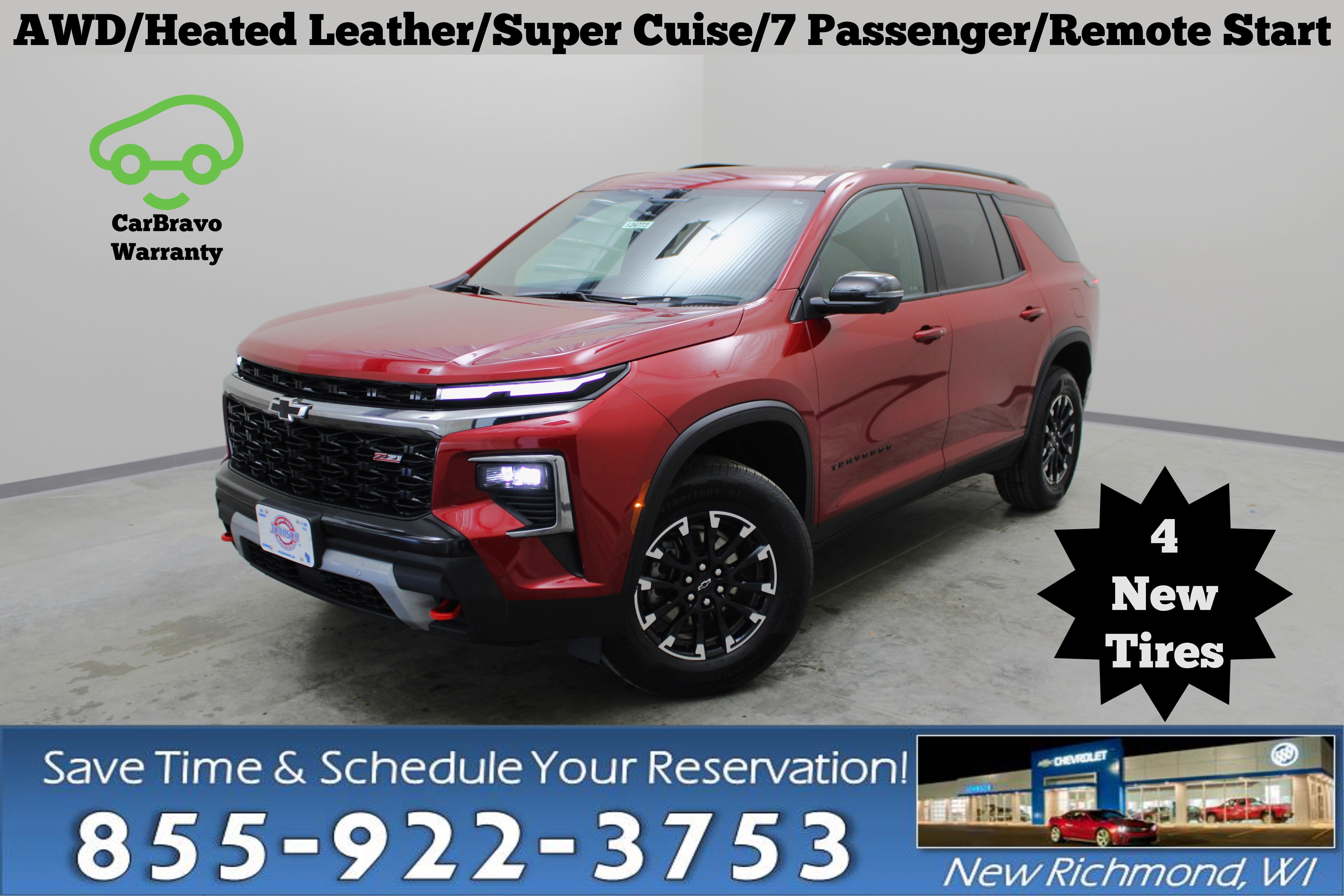 Radiant Red Tintcoat 2025 Chevrolet Traverse SUV / Crossover Four-Wheel Drive Automatic