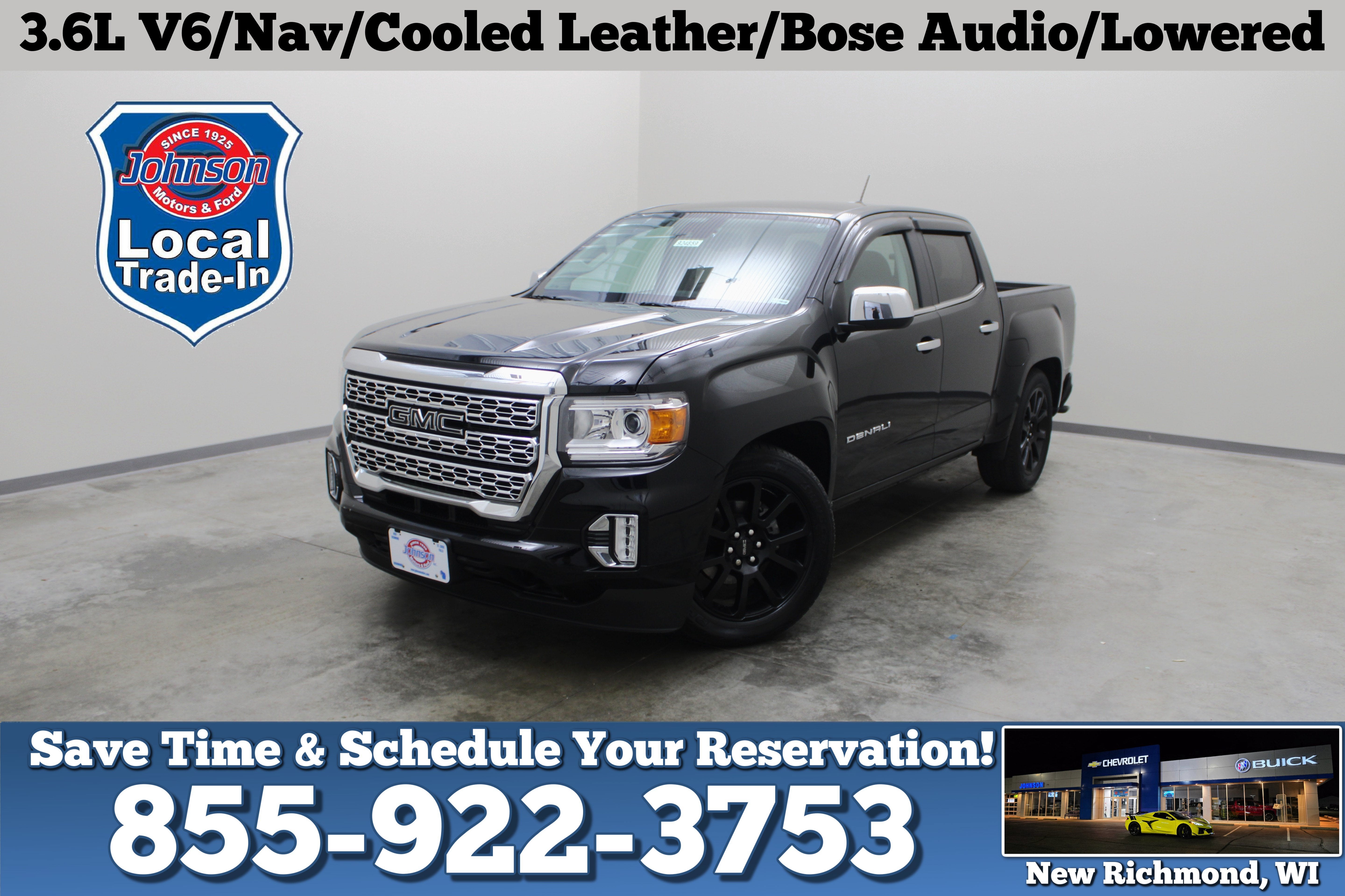 Onyx Black 2022 GMC Canyon Pickup Truck Four-Wheel Drive Automatic
