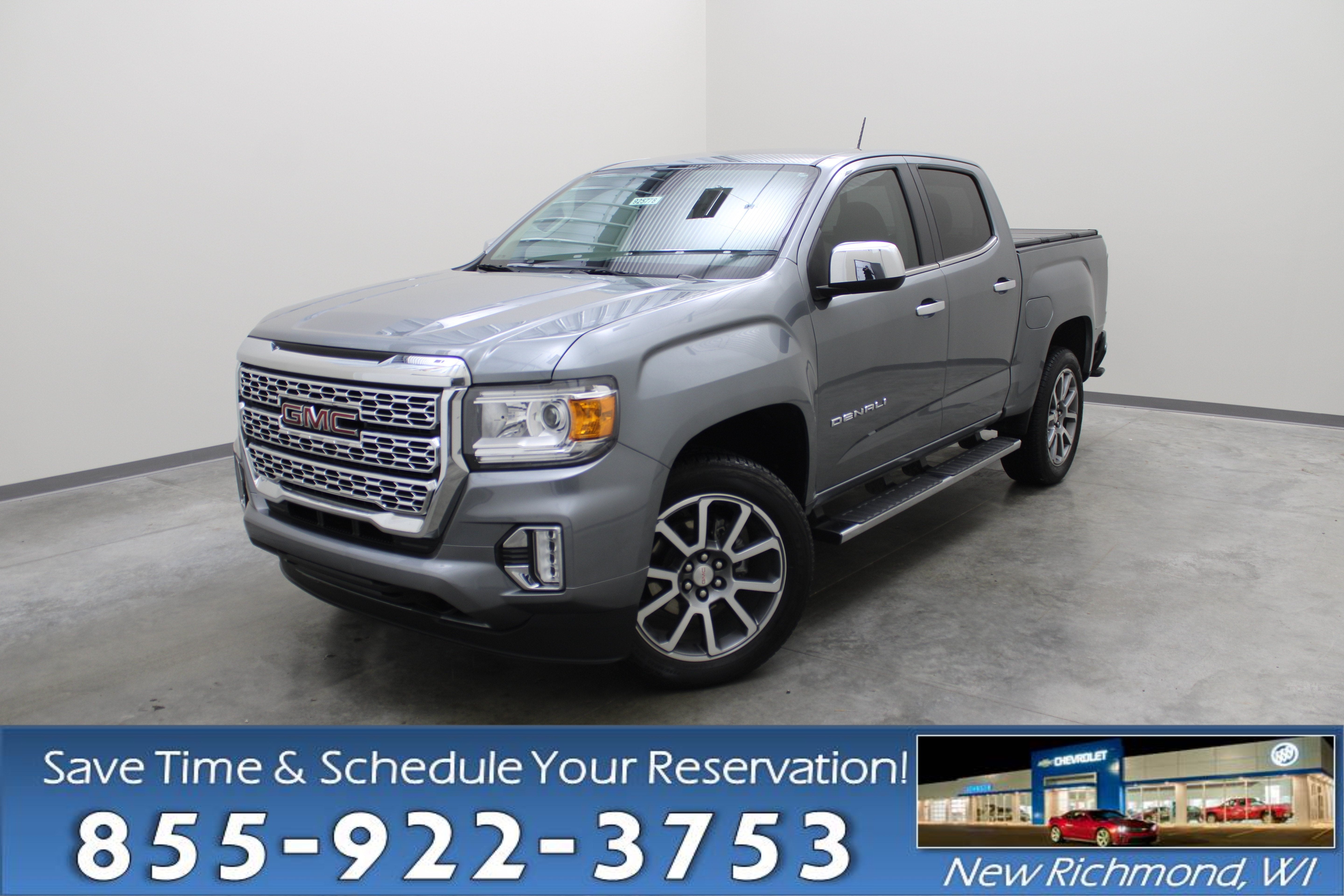 Gray (Satin Steel Metallic) 2022 GMC Canyon Pickup Truck Four-Wheel Drive Automatic