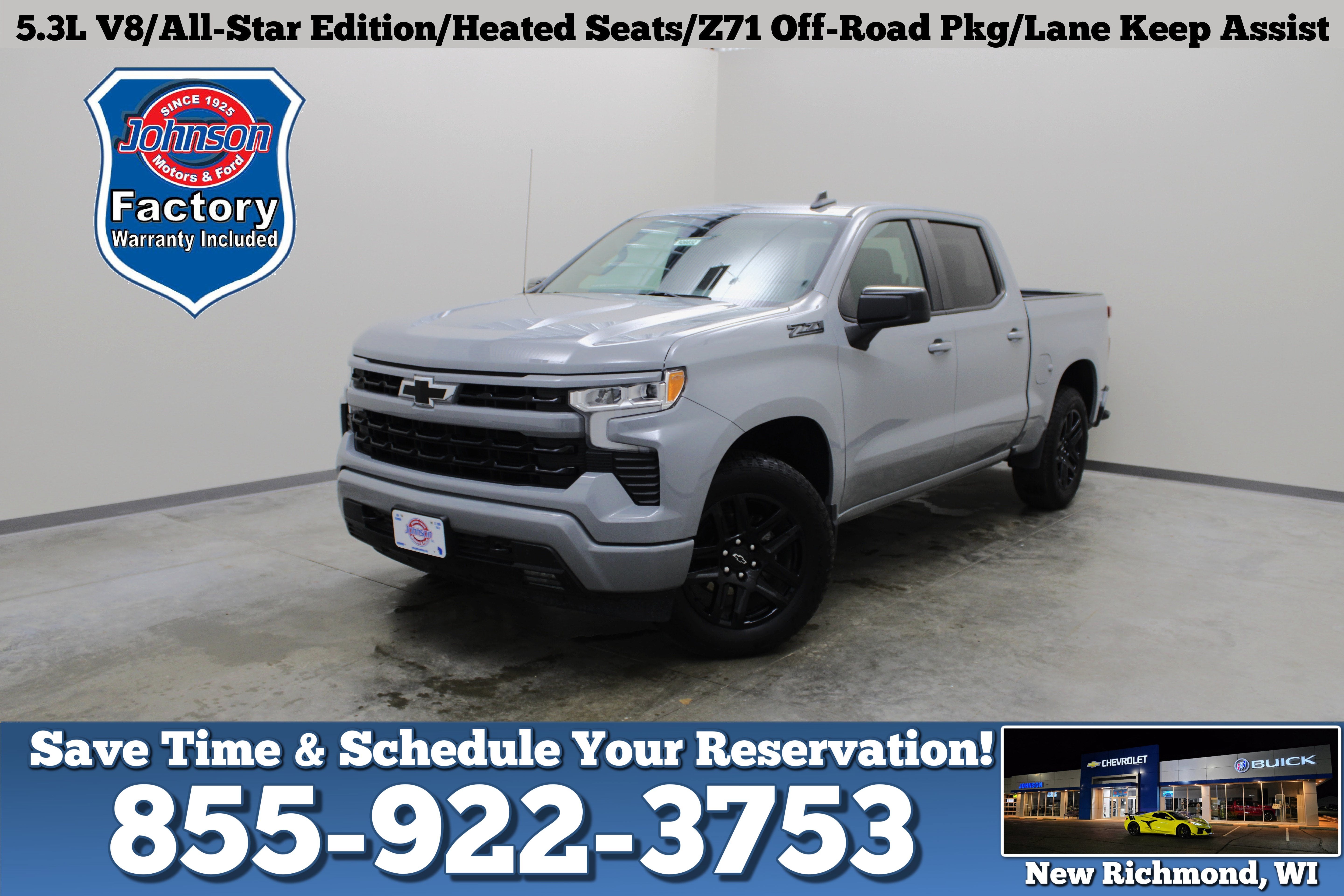 Slate Gray Metallic 2025 Chevrolet Silverado 1500 Pickup Truck Four-Wheel Drive Automatic