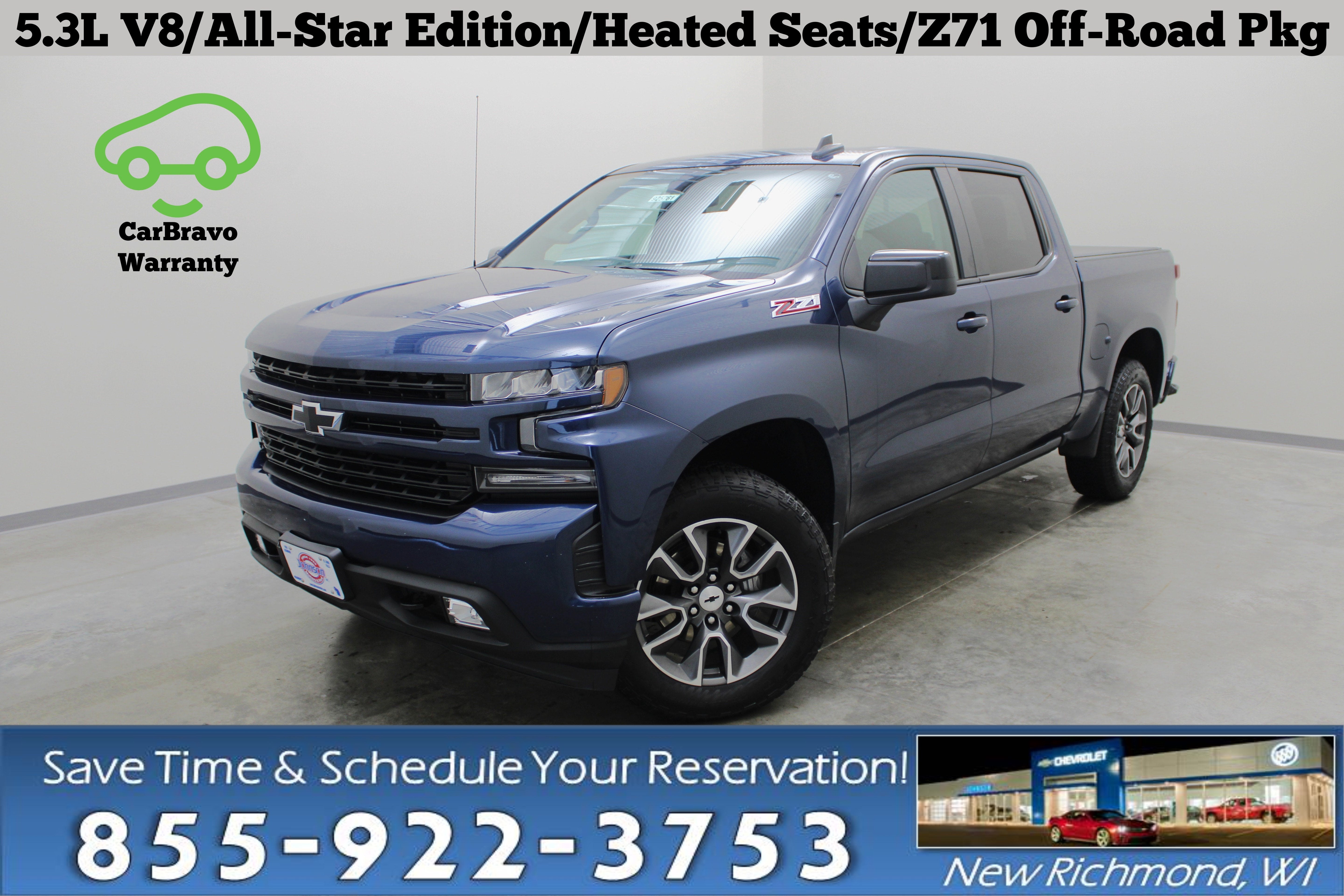 Northsky Blue Metallic 2019 Chevrolet Silverado 1500 Pickup Truck Four-Wheel Drive Automatic