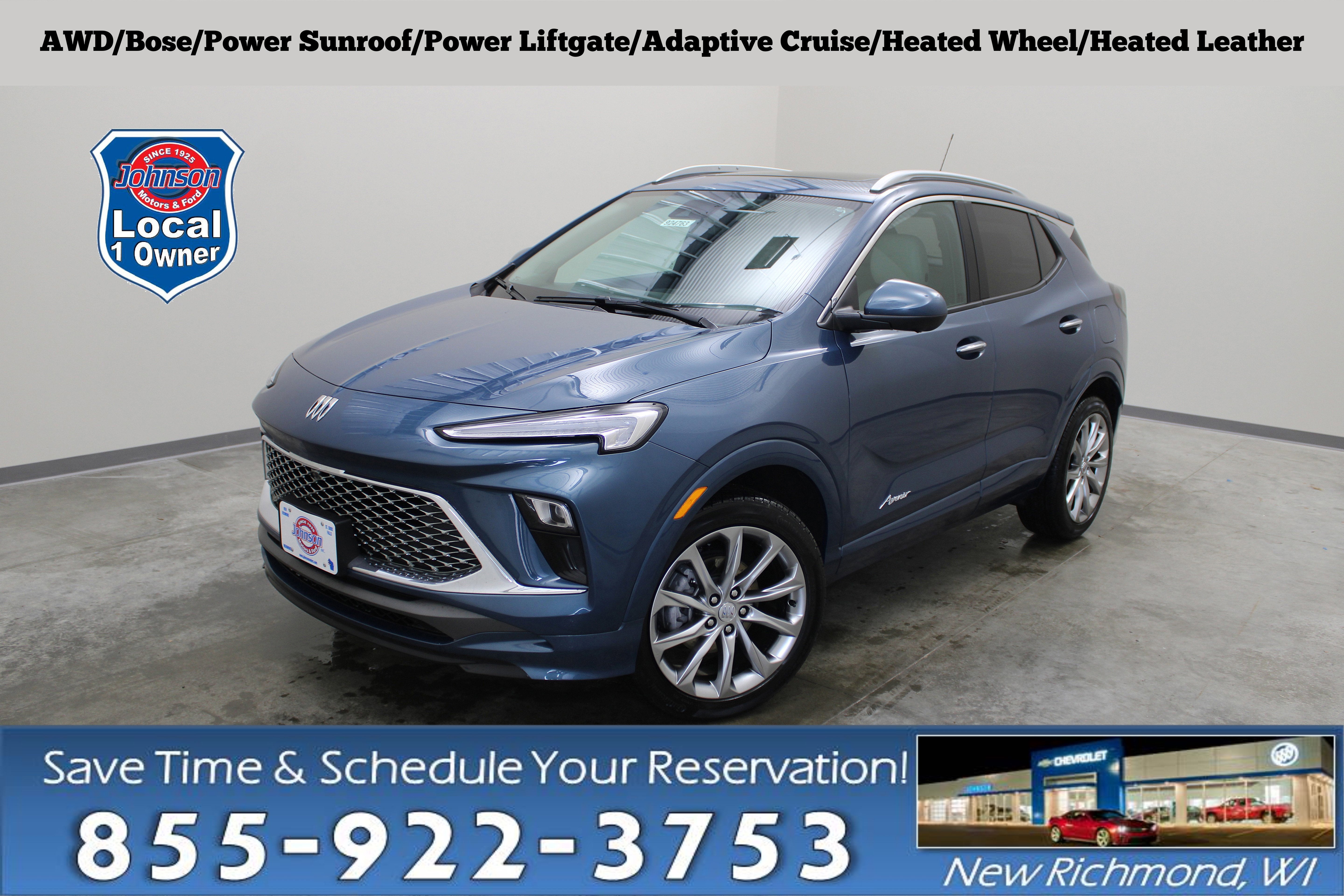 Ocean Blue Metallic 2024 Buick Encore GX Avenir AWD SUV / Crossover All-Wheel Drive Automatic
