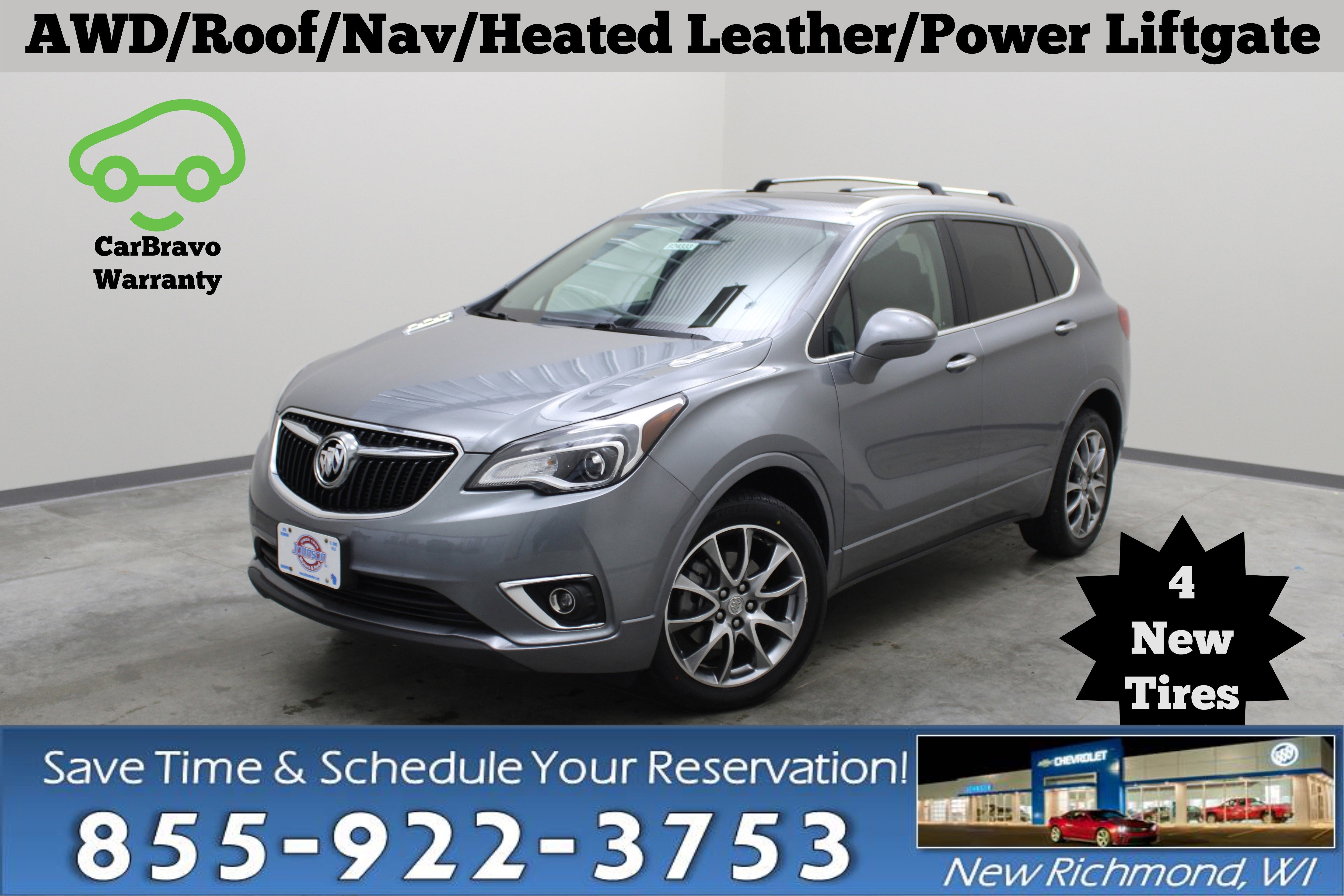 Gray (Satin Steel Metallic) 2020 Buick Envision Essence AWD SUV / Crossover All-Wheel Drive Automatic