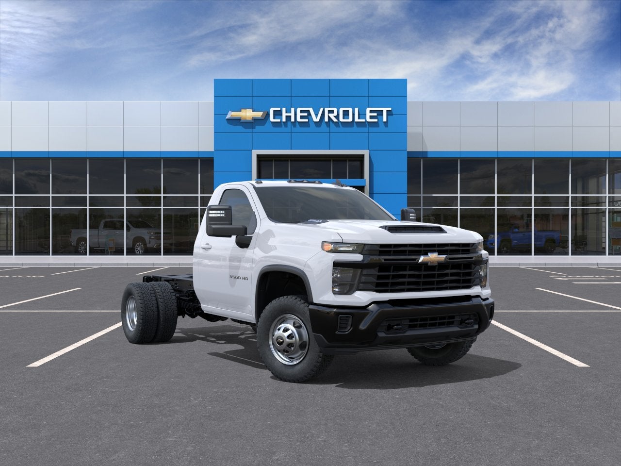 Summit White 2026 Chevrolet Silverado 3500HD Chassis Pickup Truck Four-Wheel Drive Automatic