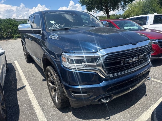 Blue 2019 RAM 1500 Pickup Truck Four-Wheel Drive 