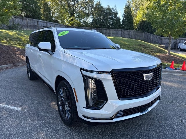 Crystal White Tricoat 2025 Cadillac Escalade ESV SUV / Crossover Four-Wheel Drive Automatic