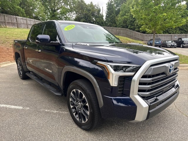 Blue 2024 Toyota Tundra Hybrid Limited HV CrewMax Cab 4WD Pickup Truck Four-Wheel Drive Automatic