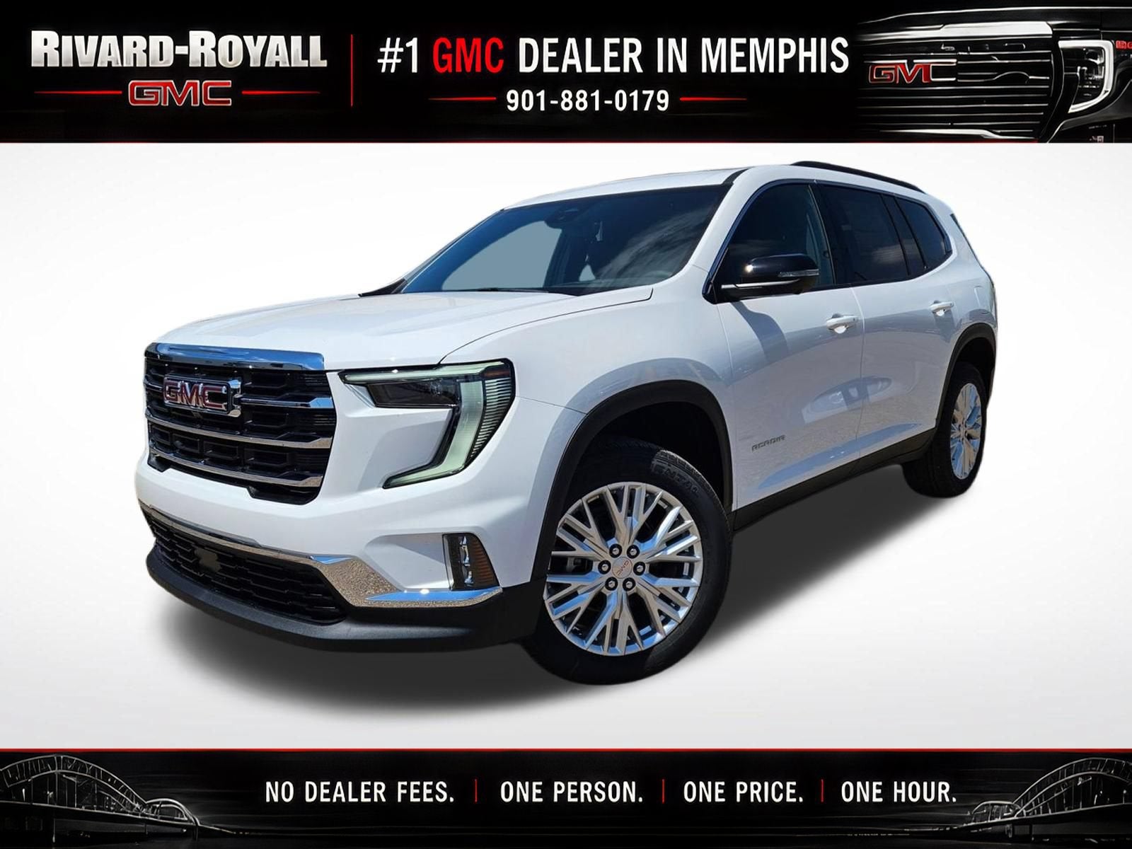 Summit White 2026 GMC Acadia SUV / Crossover Front-Wheel Drive Automatic