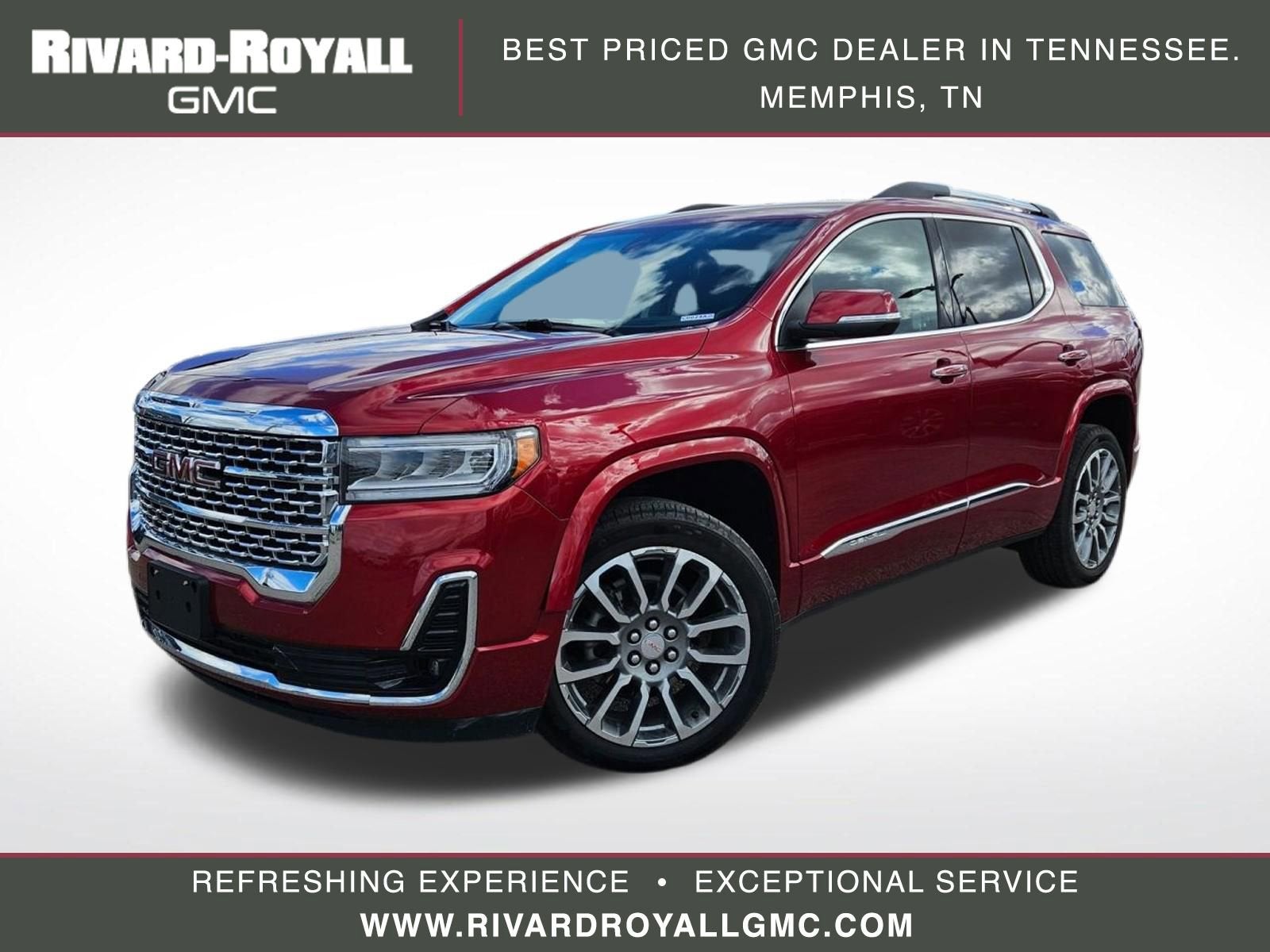 Volcanic Red Tintcoat 2023 GMC Acadia Denali FWD SUV / Crossover Front-Wheel Drive Automatic
