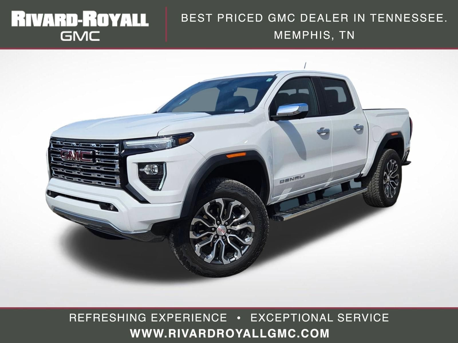 Summit White 2026 GMC Canyon Denali Crew Cab 4WD Pickup Truck Four-Wheel Drive Automatic