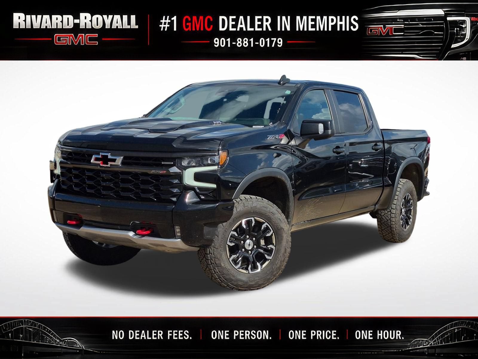 Black 2023 Chevrolet Silverado 1500 Pickup Truck Four-Wheel Drive Automatic