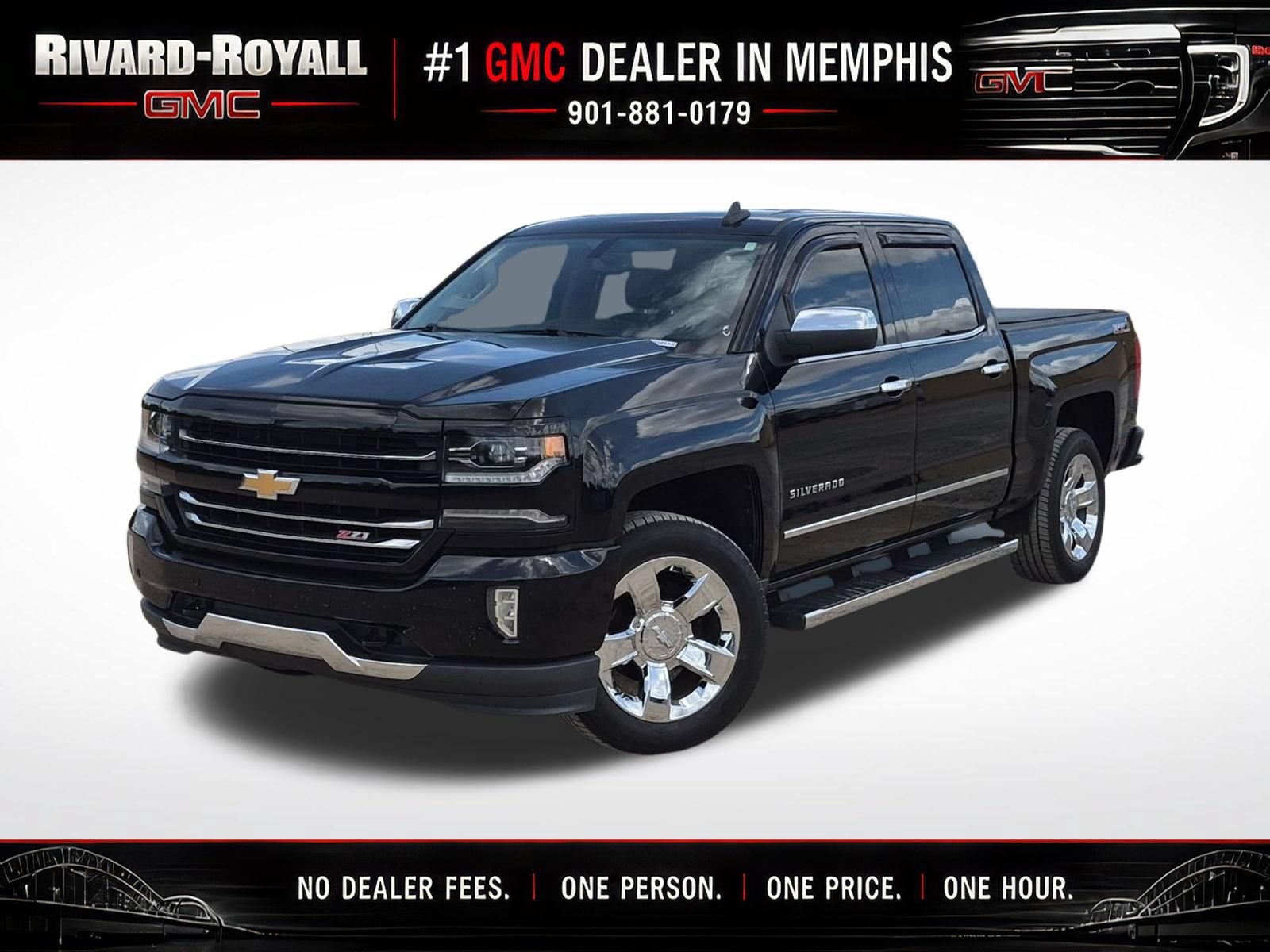 Black 2017 Chevrolet Silverado 1500 Pickup Truck Four-Wheel Drive Automatic