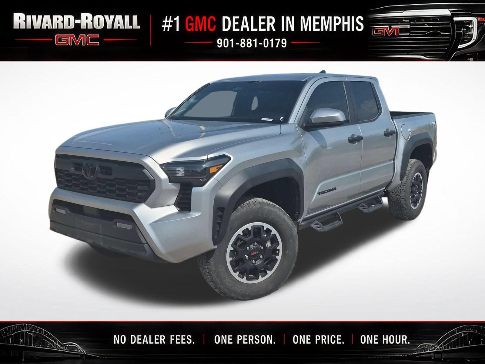 Silver 2024 Toyota Tacoma Pickup Truck Four-Wheel Drive 
