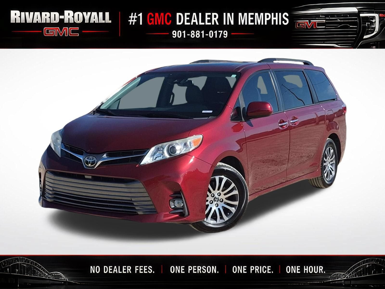 Red 2019 Toyota Sienna Minivan Front-Wheel Drive 