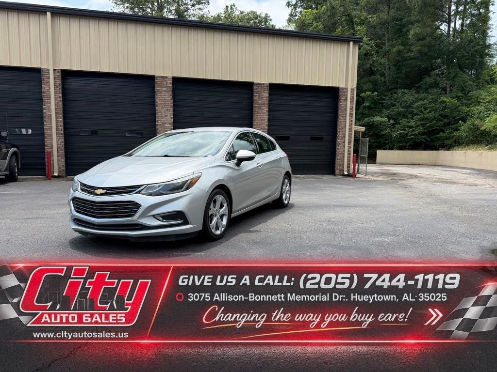 Silver Ice Metallic 2018 Chevrolet Cruze Hatchback Front-Wheel Drive 6-Speed Automatic