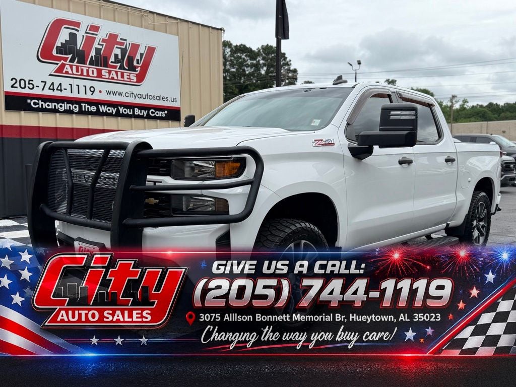 Summit White 2019 Chevrolet Silverado 1500 Pickup Truck Four-Wheel Drive 6-Speed Automatic Overdrive