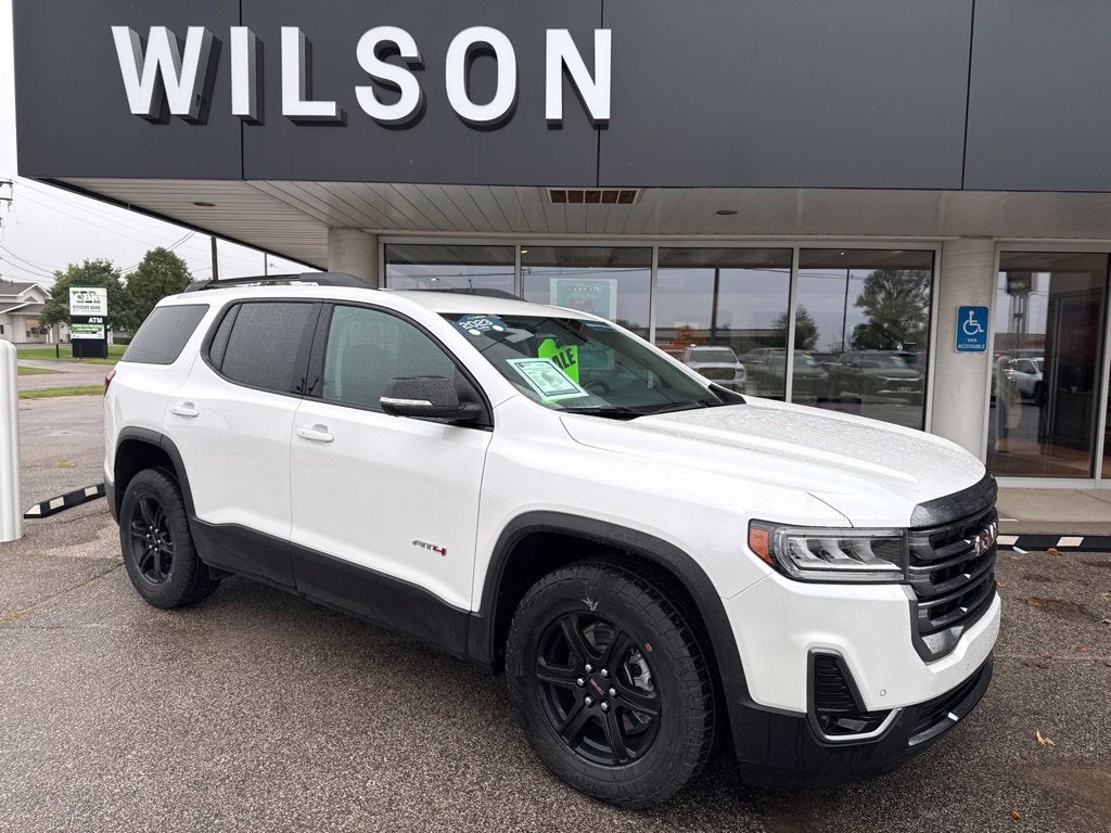 White Frost Tricoat 2023 GMC Acadia SUV / Crossover Four-Wheel Drive Automatic