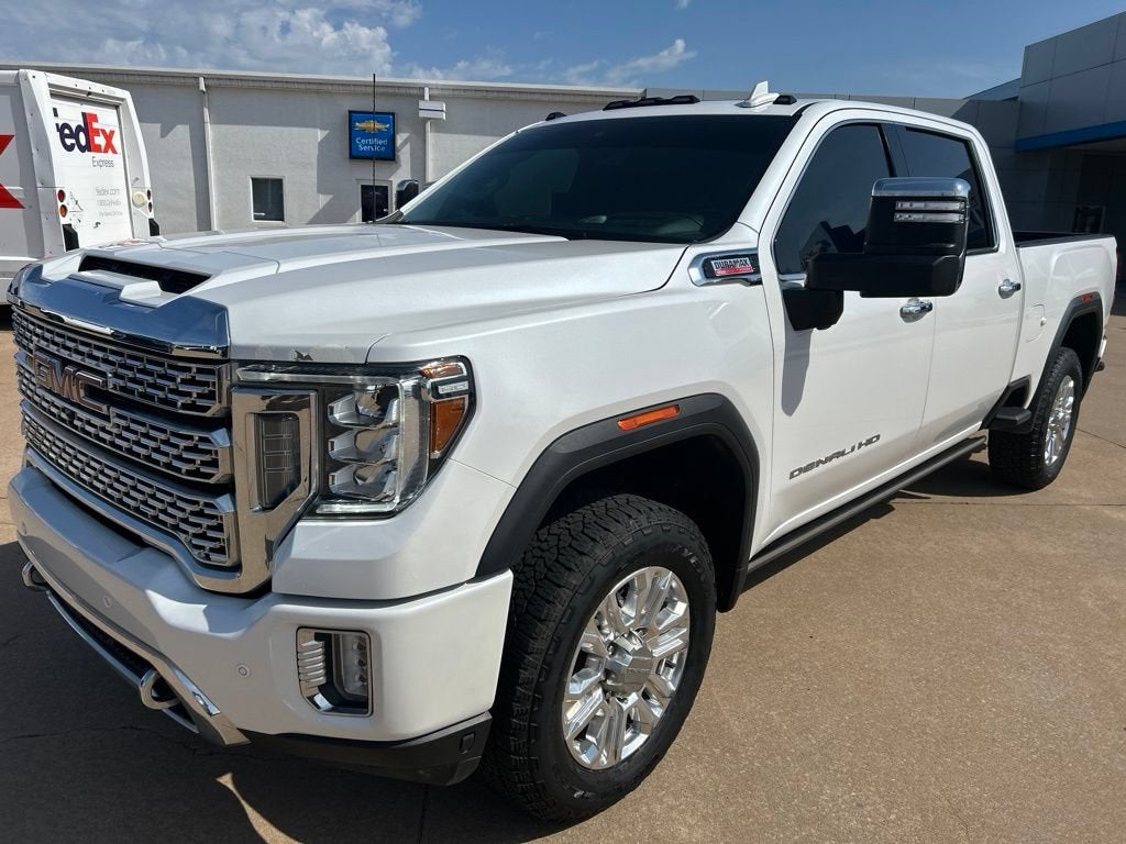 White Frost Tricoat 2021 GMC Sierra 2500HD Pickup Truck Four-Wheel Drive Automatic