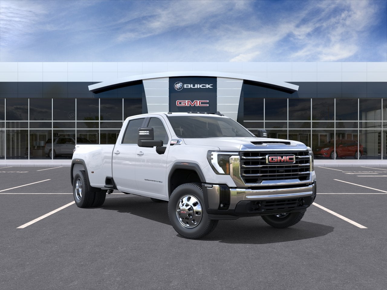 Summit White 2026 GMC Sierra 3500HD Pickup Truck Four-Wheel Drive Automatic