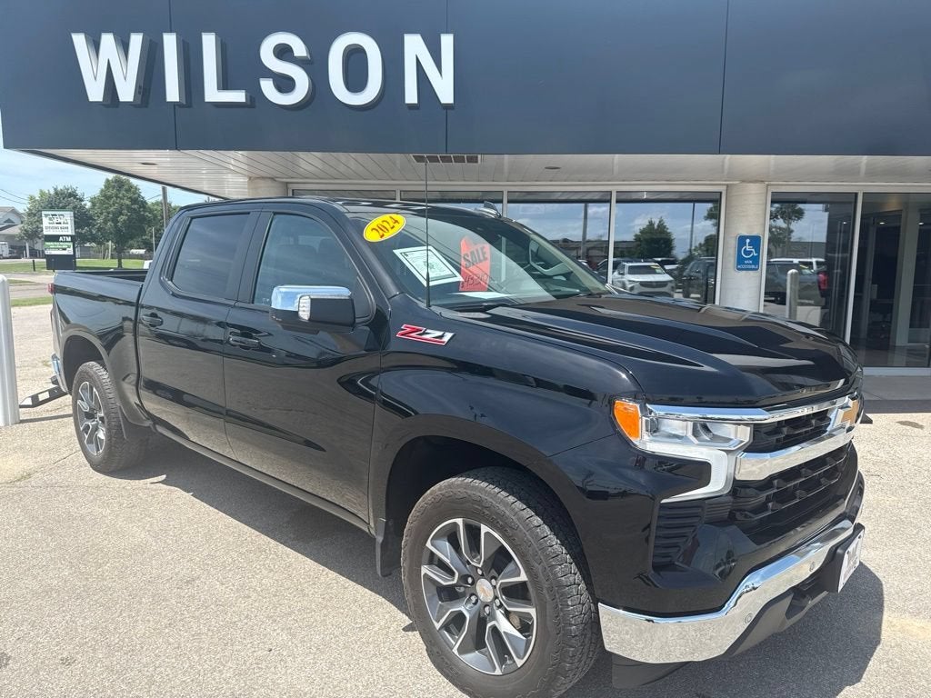 Black 2024 Chevrolet Silverado 1500 Pickup Truck Four-Wheel Drive Automatic