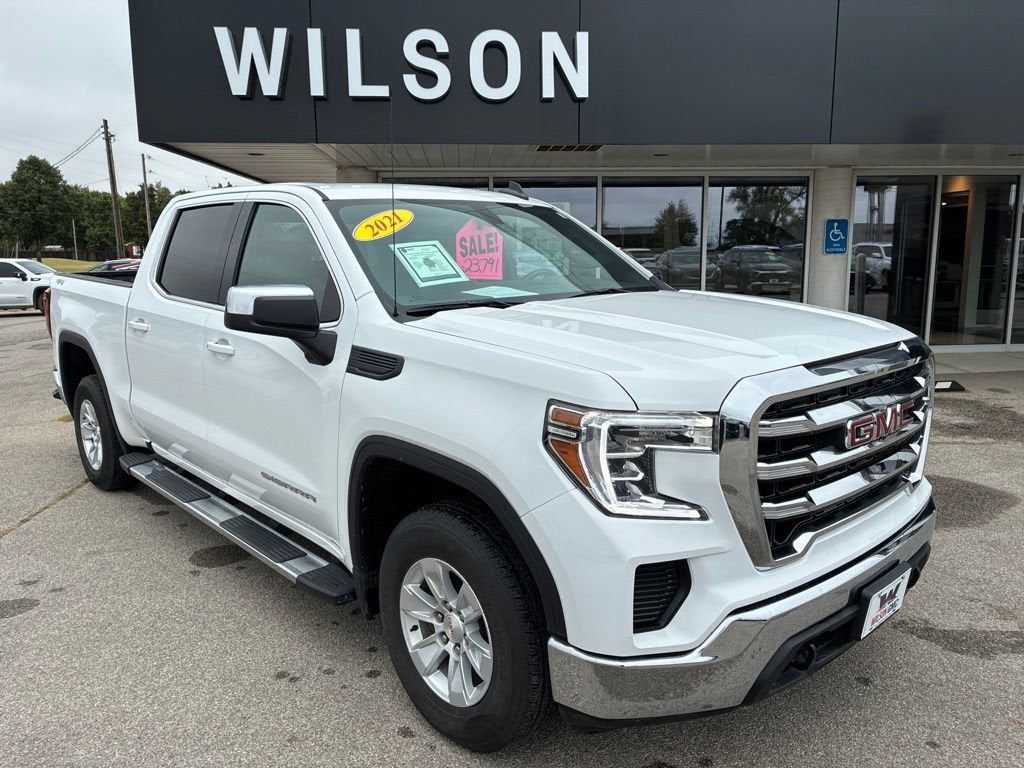 Summit White 2021 GMC Sierra 1500 Pickup Truck Four-Wheel Drive Automatic