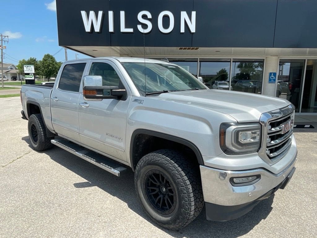 Quicksilver Metallic 2018 GMC Sierra 1500 SLT Crew Cab 4WD Pickup Truck Four-Wheel Drive Automatic
