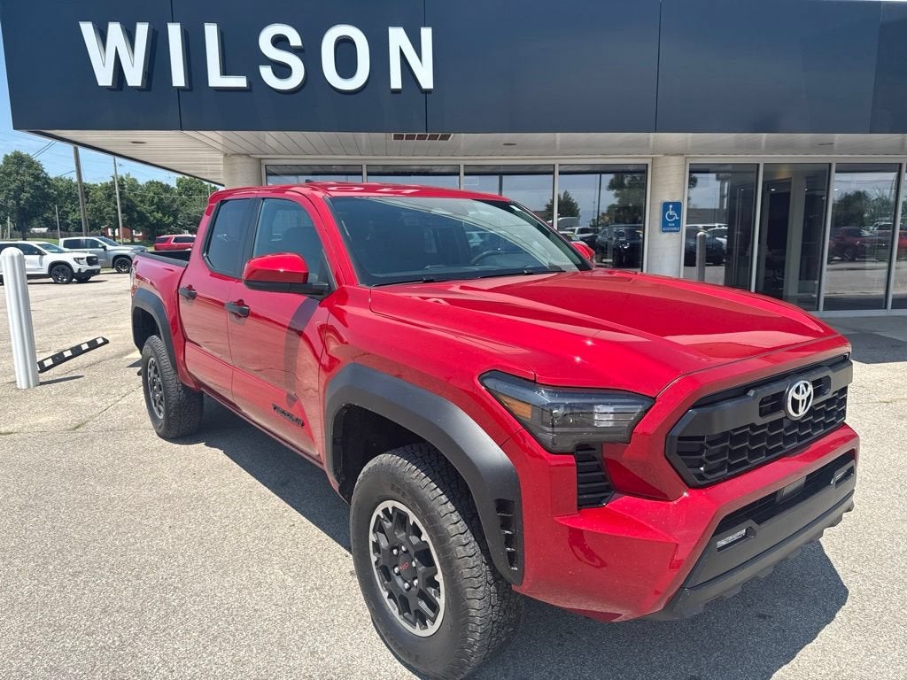 Red 2025 Toyota Tacoma Pickup Truck Four-Wheel Drive Manual