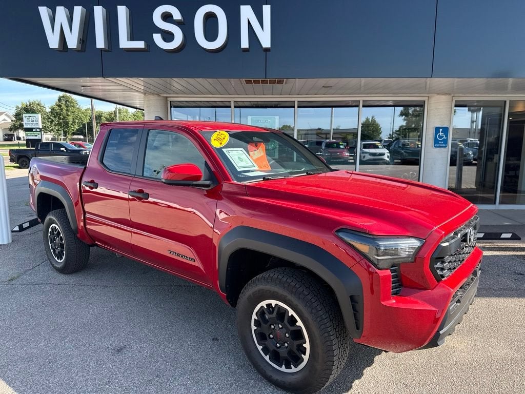 Red 2025 Toyota Tacoma Pickup Truck Four-Wheel Drive Manual