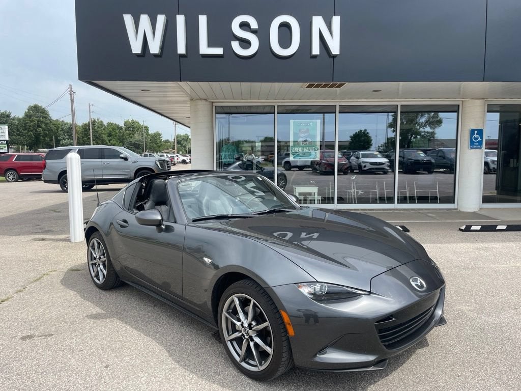 Gray 2022 Mazda MX-5 Miata Convertible Rear-Wheel Drive 