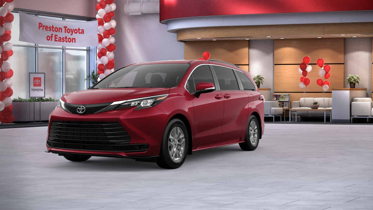 Red (Ruby Flare Pearl) 2026 Toyota Sienna Minivan Front-Wheel Drive Continuously Variable Transmission